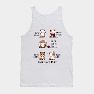 Happy Kitty Sleepy Kitty Purr Purr Purr T shirt For Cat Lovers Tank Top